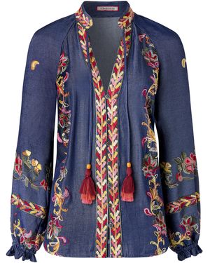 Joe Browns Jb Festival Fun Embroidered Top - Blue