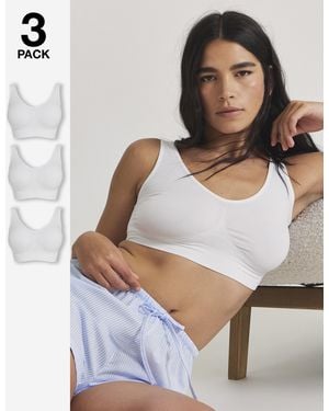 Pretty Secrets 3 Pack Comfort Tops - White
