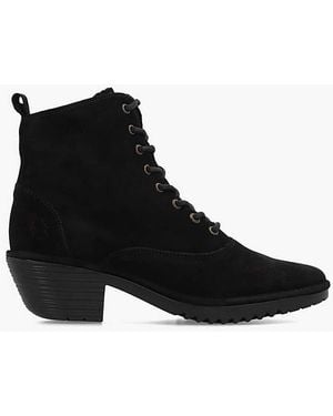 Fly London Wune Suede Ankle Boots - Black