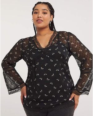 Joe Browns Joe Be Beautiful Chiffon Blouse - Black