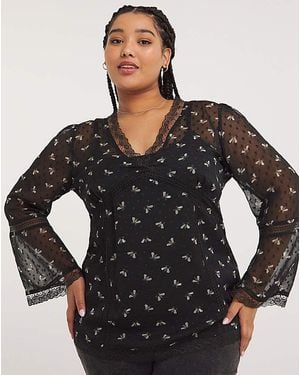 Joe Browns Joe Be Beautiful Chiffon Blouse - Black