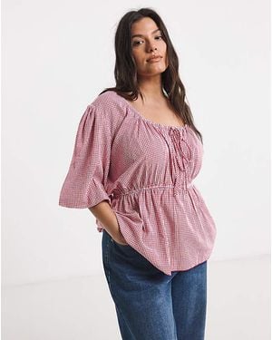 Simply Be Short Sleeve Blouse - Pink