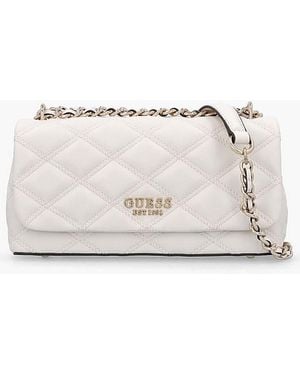 Guess Tamsin Quilted Cross-Body Bag - Natural