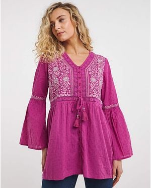 Joe Browns Emmy Embroidered Blouse - Purple