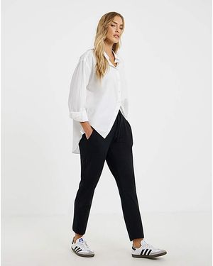 Simply Be V/E Tapered Trousers - Black