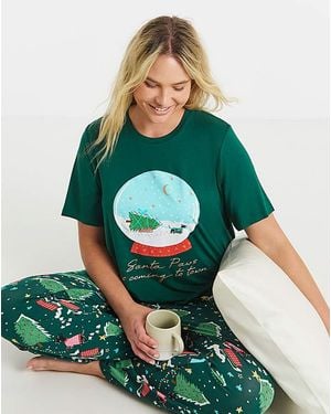 Pretty Secrets Scottie Graphic Pj Set - Green