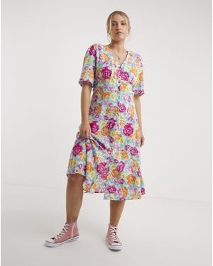 Nobody's Child Alexa Midi Dress - Red