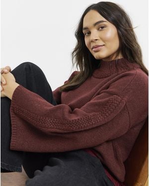Native Youth Cable Jumper - Brown