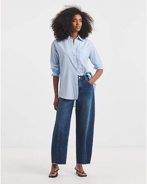 Simply Be Dart Detail Tapered Jeans - Blue