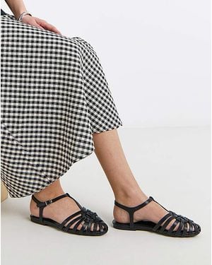 Simply Be Woven Fisherman Shoes Extra Wide Fit - Black