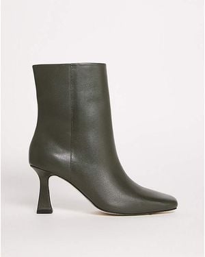 JD Williams Leather Square Toe Boot Eee Fit - Green