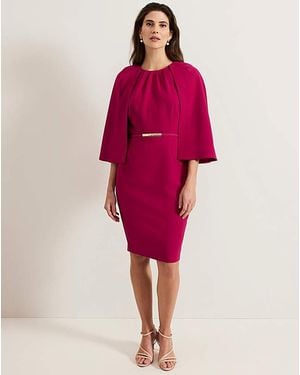 Phase Eight Belted Midi Dress - Red