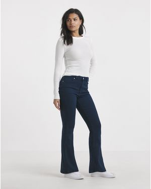 Simply Be Flared Highwaist Super Stretch - Blue