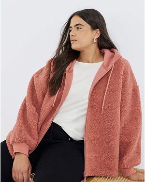 Simply Be Teddy Zip Through - Red