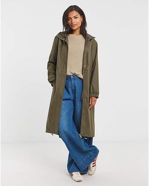 Simply Be Sbe Longline Rubberised Coat - Green