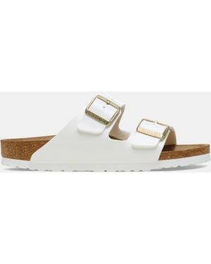 Birkenstock Arizona Patent Sandals - White