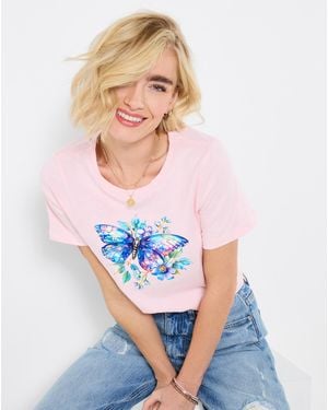 Joe Browns Jb Beautiful Butterfly Graphic Tee - White