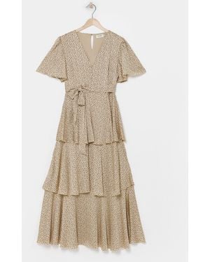 Flounce London Tiered Maxi Dress - Brown