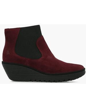 Fly London Yade Wedge Chelsea Boots - Brown