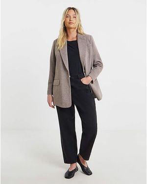Simply Be Oversized Wool Look Blazer - Blue