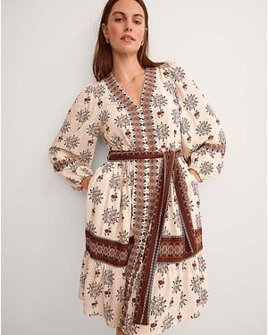 Monsoon Carrie Floral Print Mini Dress - Natural