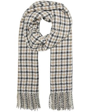 ONLY Check Lurex Detail Scarf - Natural
