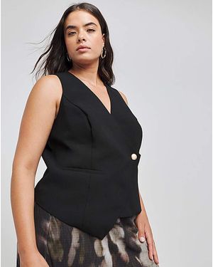 Joanna Hope Asymmetric Waistcoat - Black