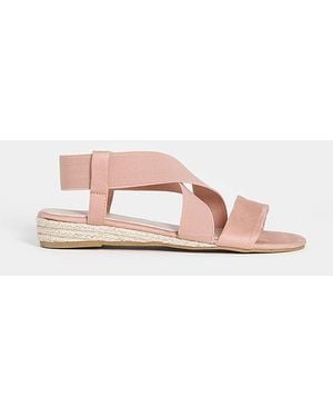 JD Williams Low Wedge Espadrilles Ex Wide - Pink