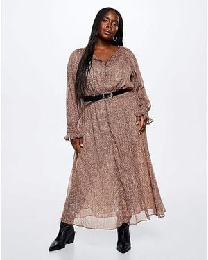 Mango Lagoon Animal Print Dress - Brown