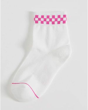 Vans Check Half Crew Socks - Pink