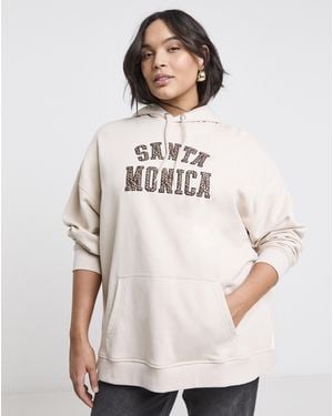 Simply Be Santa Monica Hoodie - Natural