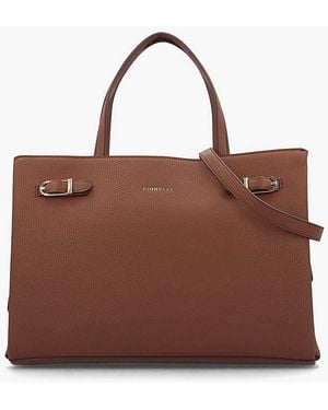 Fiorelli Etta Buckle Satchel Bag - Brown