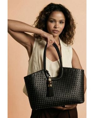 LUELLA GREY LONDON Luella Lillie Whipstitch Tote - Black