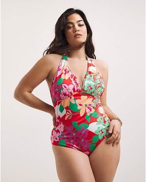 JD Williams Value Halterneck Swimsuit - Red