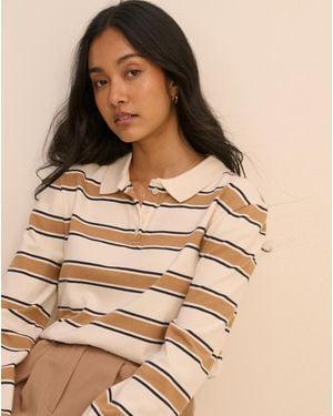 Nobody's Child Nobodys Child Stripe Jersey Rugby Polo - Natural