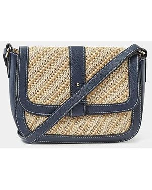 Accessorize Woven Crossbody Bag - Blue