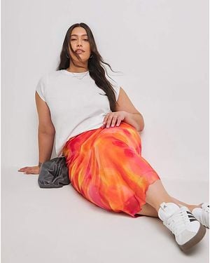 Simply Be Midaxi Skirt - Red