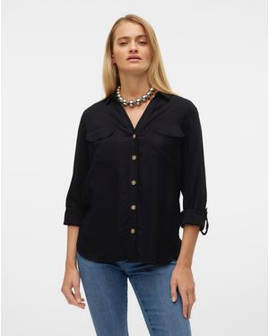 Vero Moda Button Down Shirt - Blue