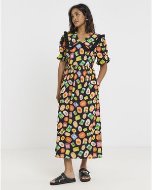 Twisted Wunder Collared Midaxi Dress - White