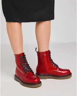 Heavenly Feet Justina Boot Wide Fit - Red