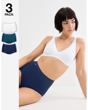 Sloggi 3Pk Basic Maxi Briefs - Blue