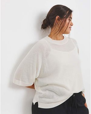 Simply Be Boxy Knitted Jumper - Grey