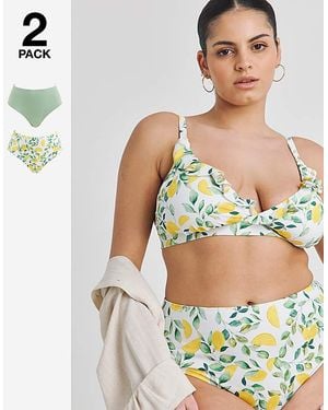 Simply Be Value 2 Pack Bikini Briefs - White