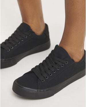 Simply Be Lace Up Leisure Court Shoes Standard Fit - Grey