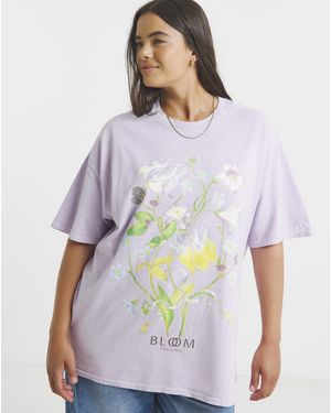 Simply Be Floral Graphic T-Shirt - White