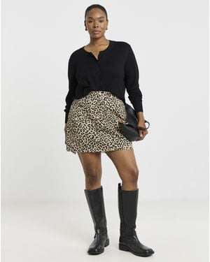 Simply Be Sbe Denim Pocket Mini Skirt - Grey