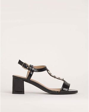 Cushion Walk Block Heel Sandals Eee Fit - Natural