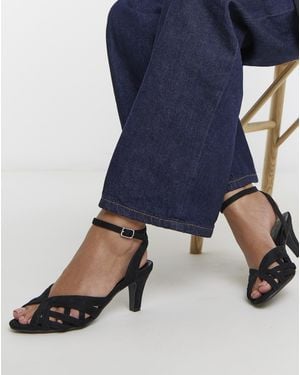 JD Williams Round Toe Caged Heels Wide - Green