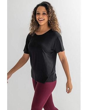 Pour Moi Off Duty Long Sleeve Yoga Top - Black