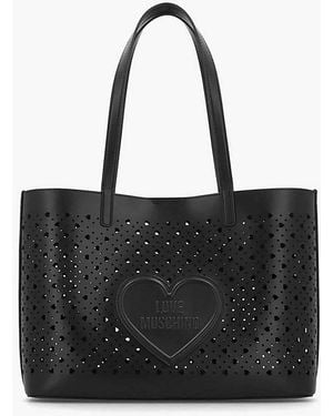 Love Moschino Heart Basket Tote - Black